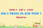 Bài 3 trang 84 SGK Toán 7 tập 1 Chân trời sáng tạo